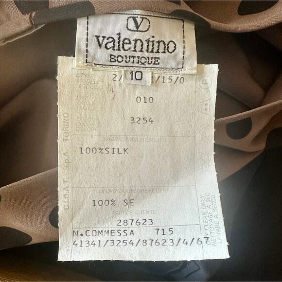Valentino Boutique Polka Dot Midi Dress-Size 10-Vintage - Picture 3 of 4